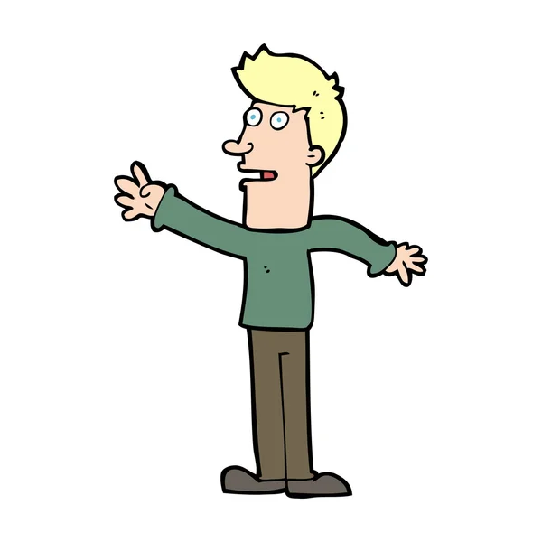 Cartoon man bereiken — Stockvector