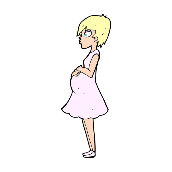 Desenhos animados mulher grávida —  Vetores de Stock