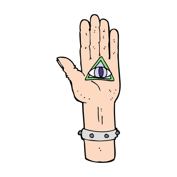 Cartoon spooky hand symbol — Stock Vector