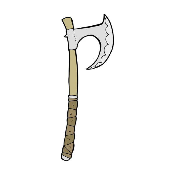 Rajzfilm viking axe — Stock Vector