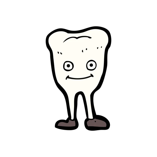 Cartoon happy tooth — Stock Vector
