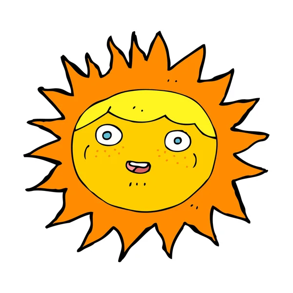 Sun cartoon character — Stock Vector