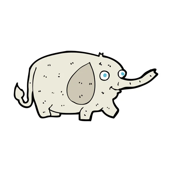 Dibujos animados divertido pequeño elefante — Vector de stock