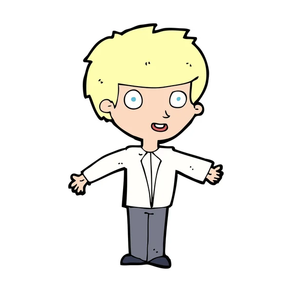 Cartoon gelukkige jongen — Stockvector