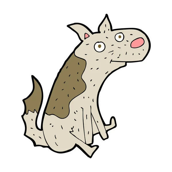 Kreslený sedící pes — Stockový vektor