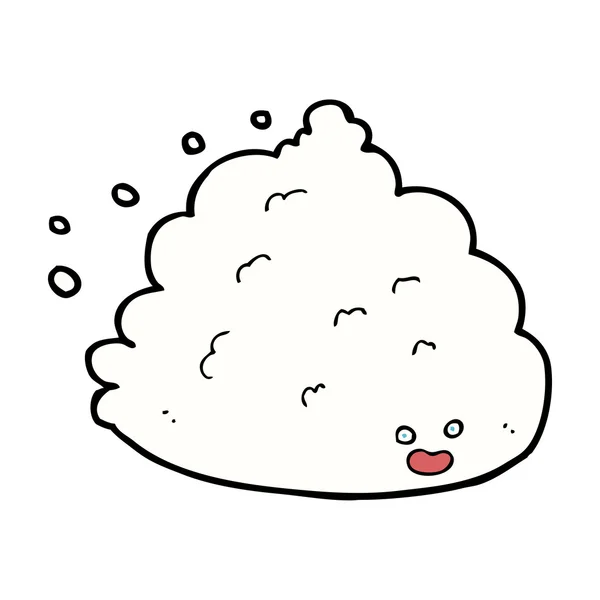 Personaje de nube de dibujos animados — Vector de stock