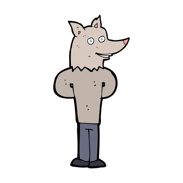 Hombre lobo de dibujos animados — Vector de stock