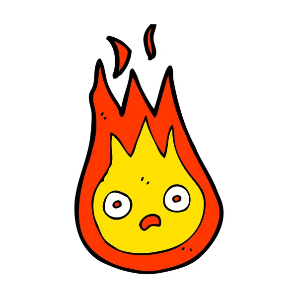 Boule de feu conviviale dessin animé — Image vectorielle