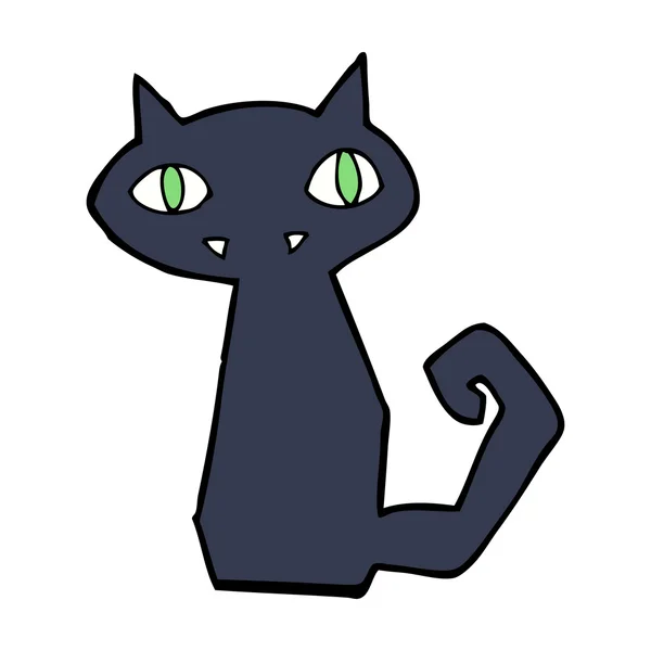 Desenhos animados gato preto —  Vetores de Stock