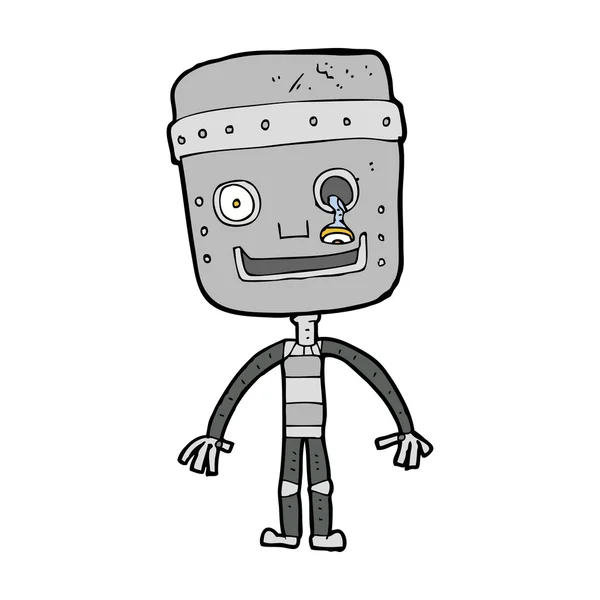 Мультяшный смешной робот — стоковый вектор