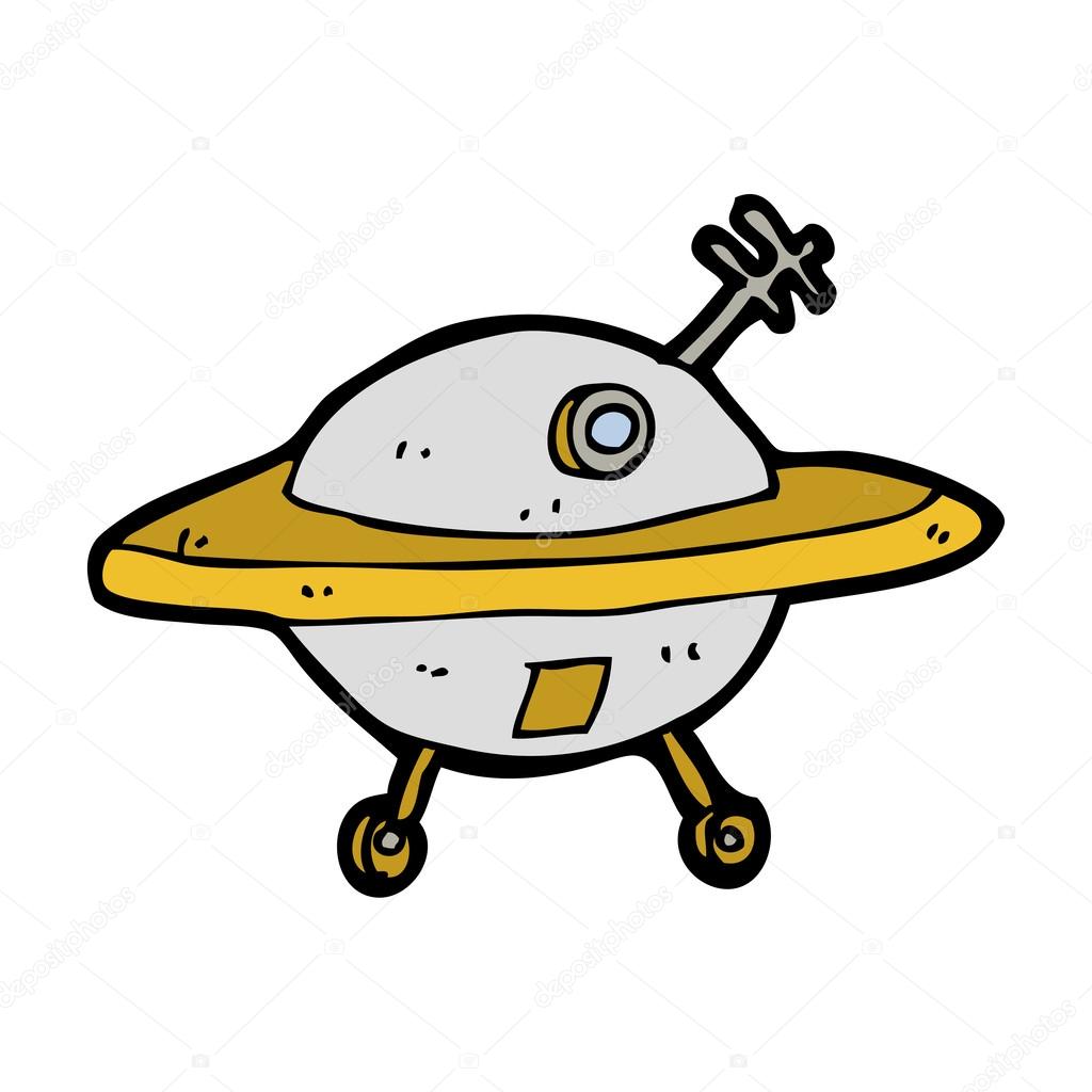 Cartoon flying saucer ⬇ Vector Image by © lineartestpilot Vector