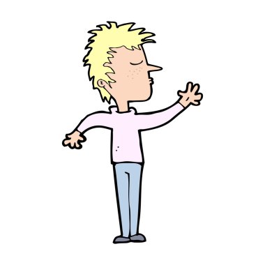 karikatür küçümseyen adam