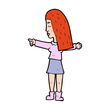 çizgi film kadın işaret