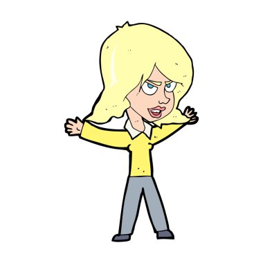 çizgi film kadın el hareketi