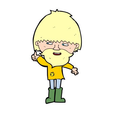 karikatür hippi erkek wellington çizme