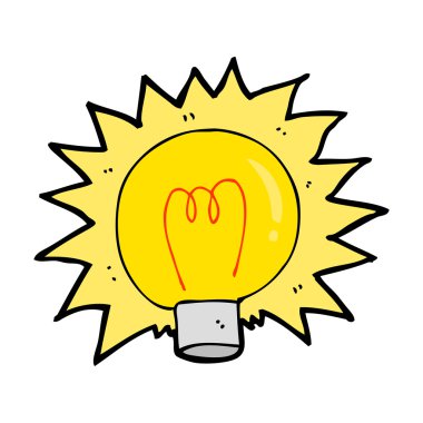 çizgi film elektrik ampulü