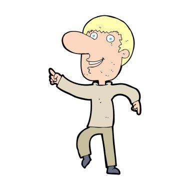 Çizgi film mutlu adam dansı