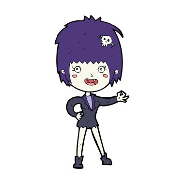 karikatür vampir kız