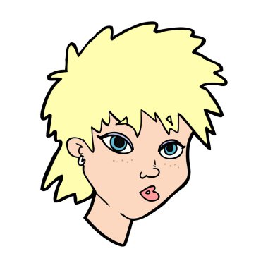 karikatür meraklı kız