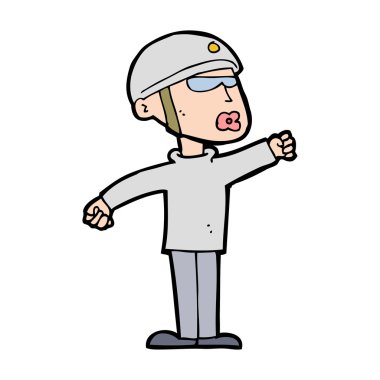 karikatür güvenlik görevlisi