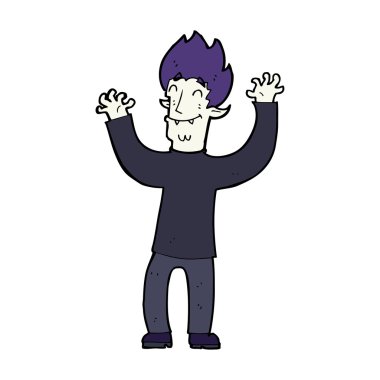 çizgi filmdeki mutlu vampir adam.