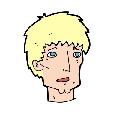 endişeli adam çizgi film