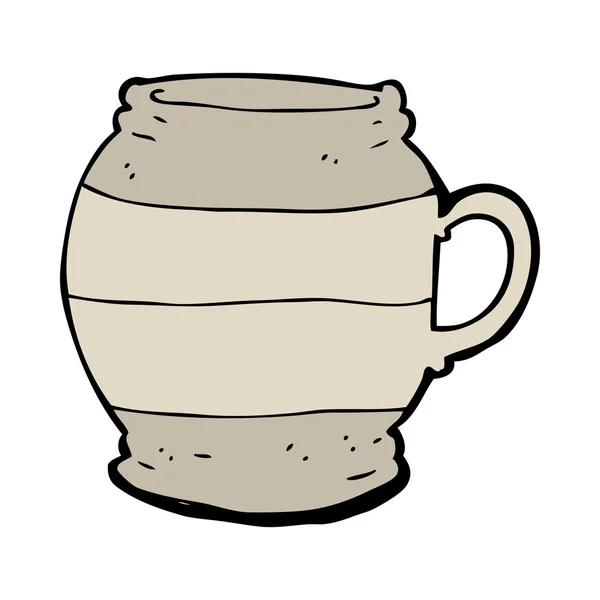 漫画の大きなマグカップ — ストックベクタ
