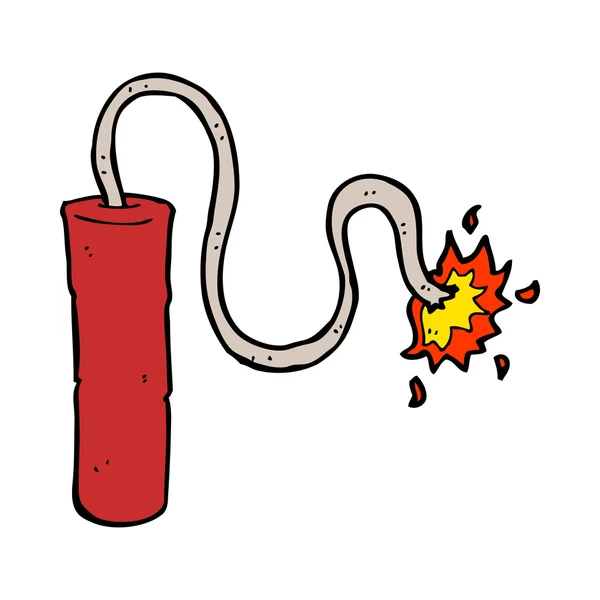 Cartoon dynamiet branden — Stockvector