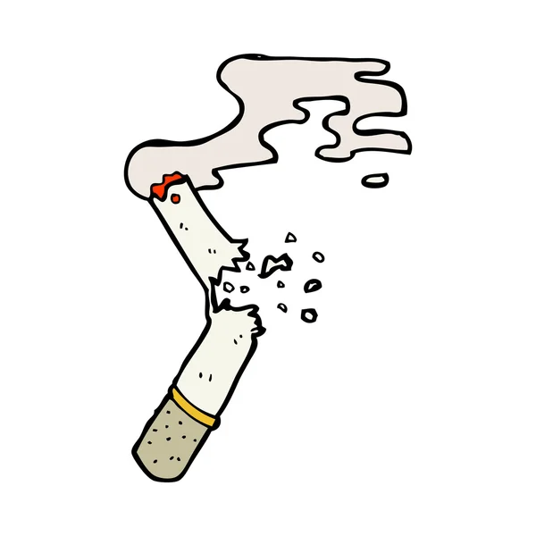 Cartoon kaputte Zigarette — Stockvektor