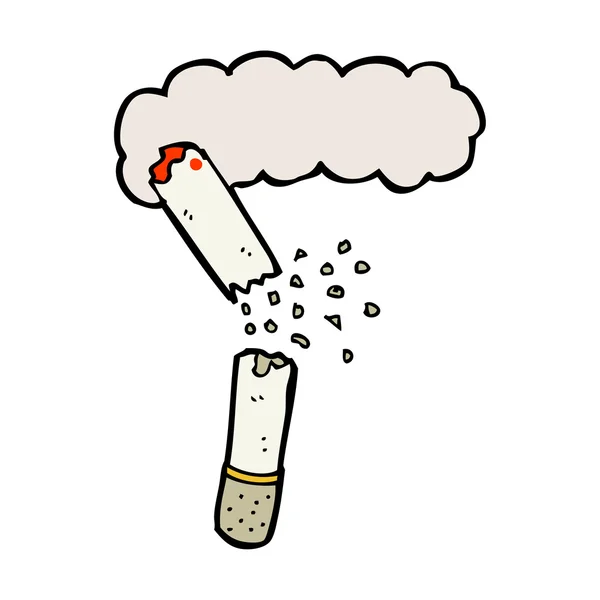 Cartoon gebroken sigaret — Stockvector