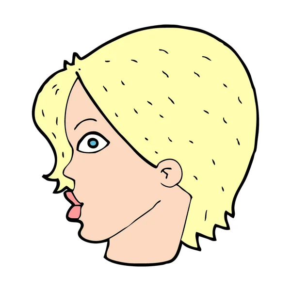 卡通形象的女人头部 — 图库矢量图片