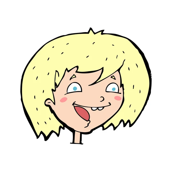 Dibujos animados Chica feliz — Vector de stock
