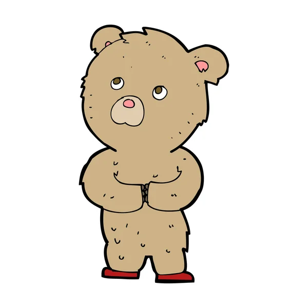 Urso de pelúcia dos desenhos animados — Vetor de Stock