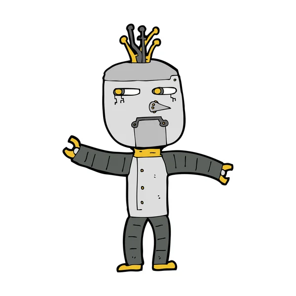 Robot de dibujos animados — Vector de stock