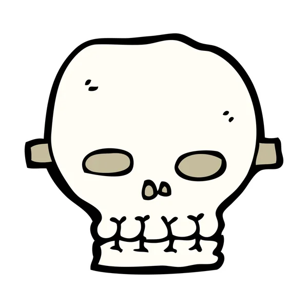 Karikatura strašidelný lebka maska — Stockový vektor
