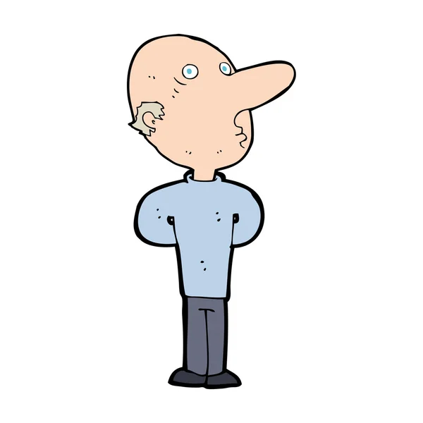 Homem careca desenhos animados — Vetor de Stock