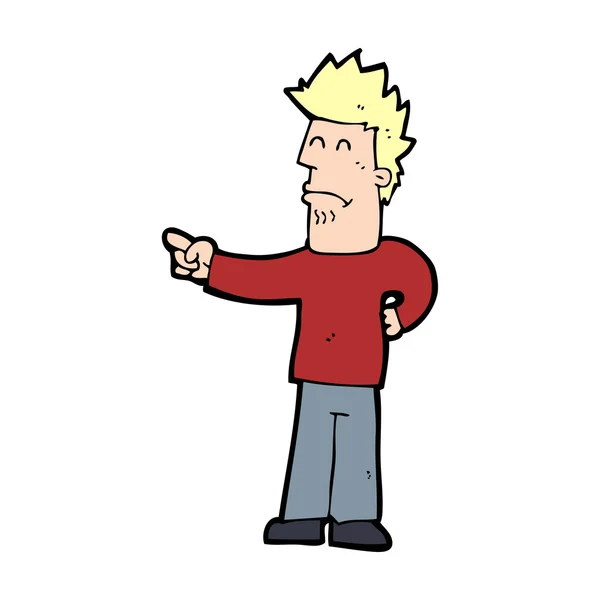 Cartoon man wijzen — Stockvector