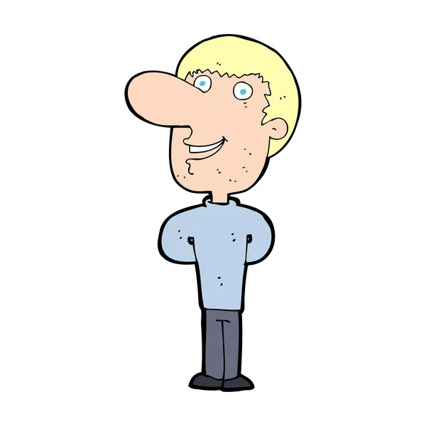 Cartoon gelukkig man — Stockvector