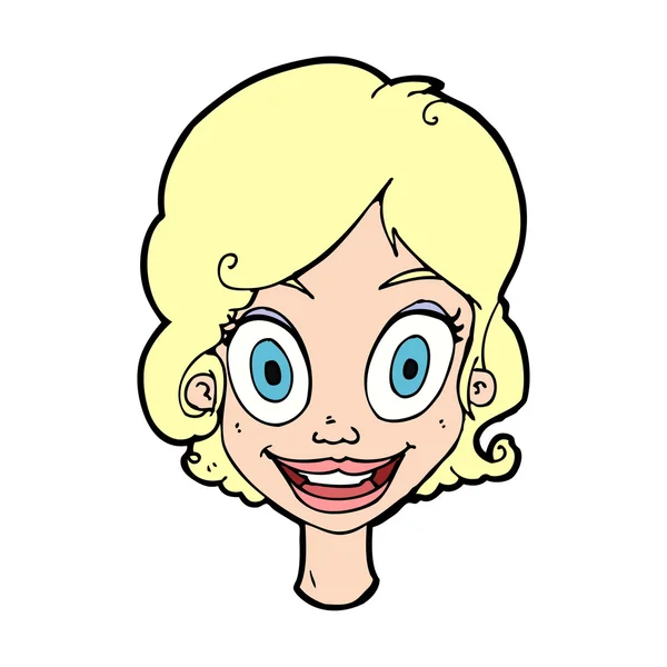 Donna cartoonhappy — Vettoriale Stock