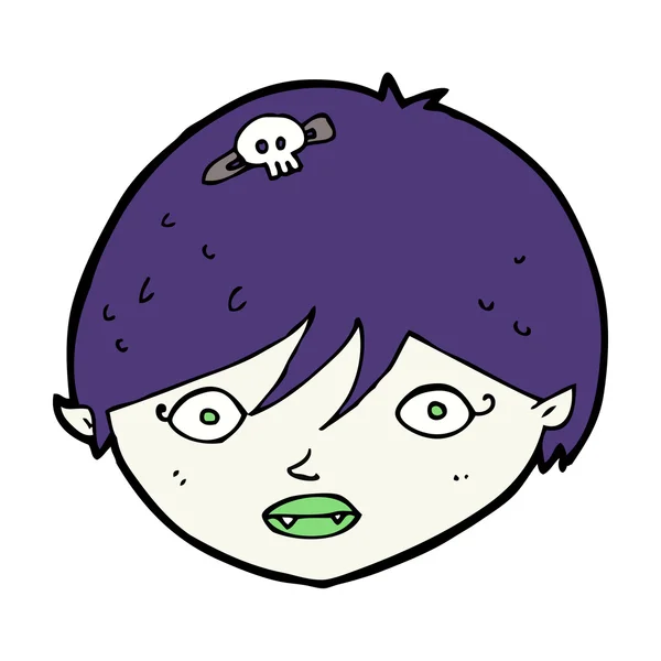 Cara de vampiro de dibujos animados — Vector de stock