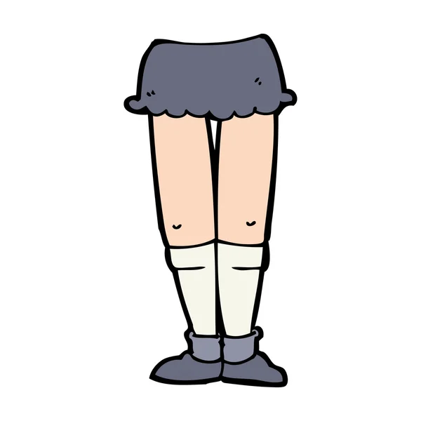 Caricature femme jambes — 스톡 벡터