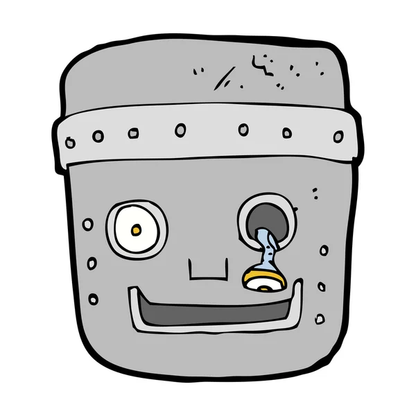 Cartoon robot huvud — Stock vektor