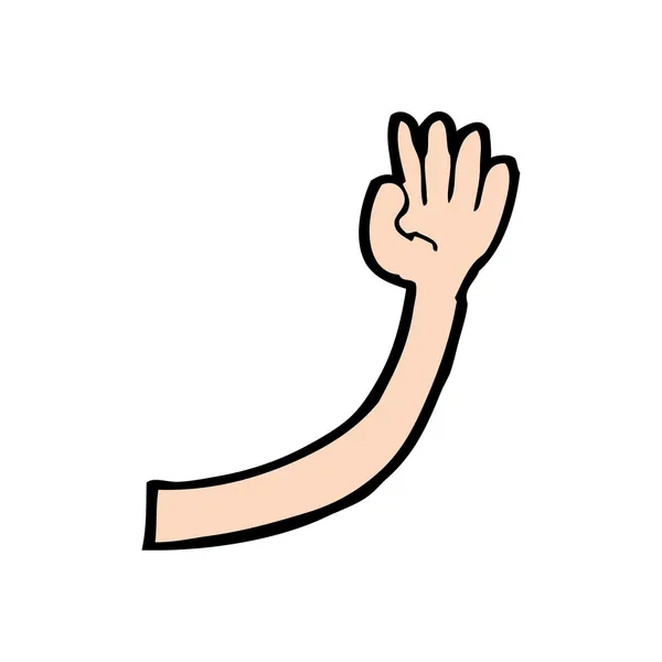Kreskówka ramię gest — Wektor stockowy