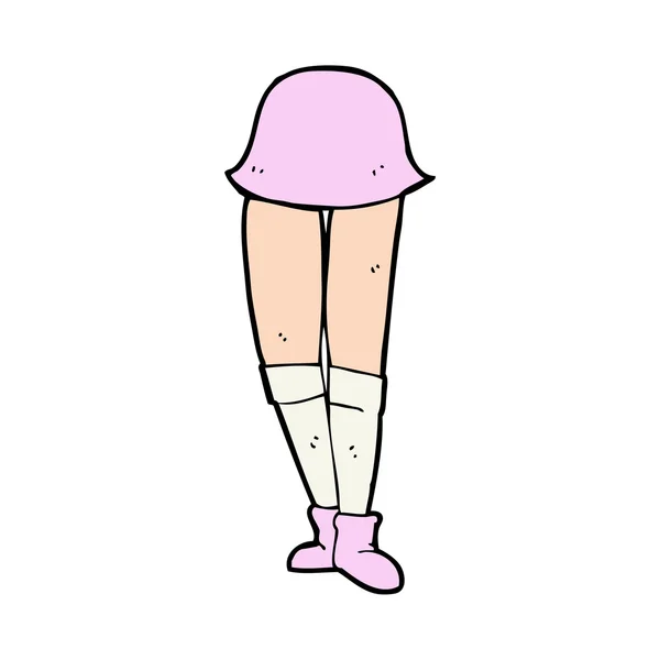 Caricature femme jambes — 스톡 벡터