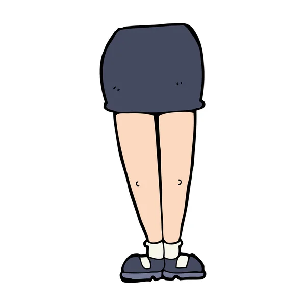 Dessins animés jambes féminines — Image vectorielle