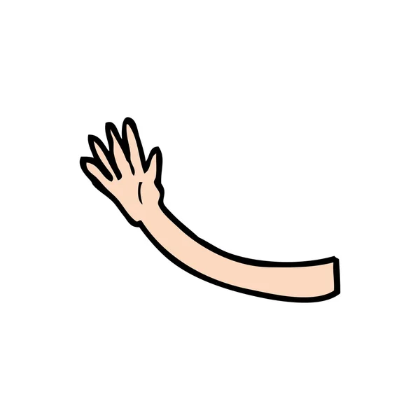 Cartoon arm gesture — Stock Vector