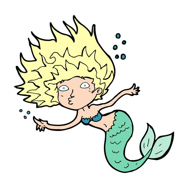 Cartoon mermaid — Stock Vector