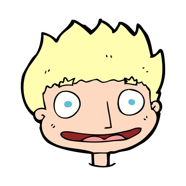 Cartoon gelukkige jongen — Stockvector