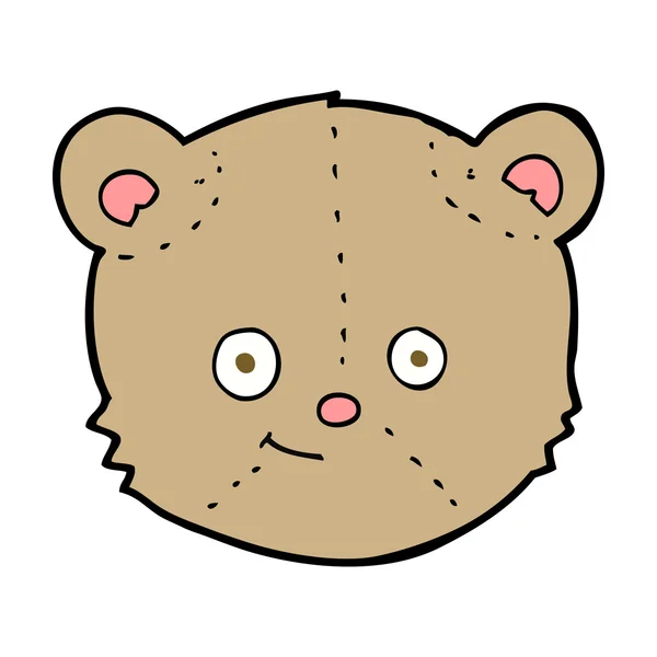 Cartoon teddy bear head — Stock Vector