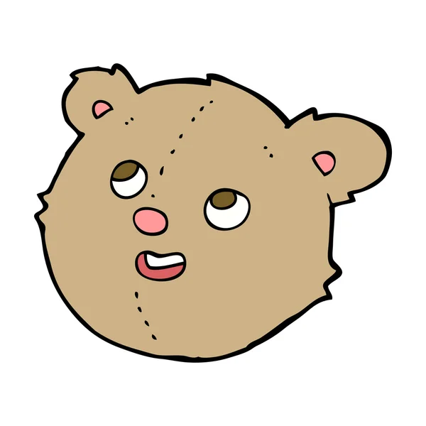 Tête d'ours en peluche dessin animé — Image vectorielle